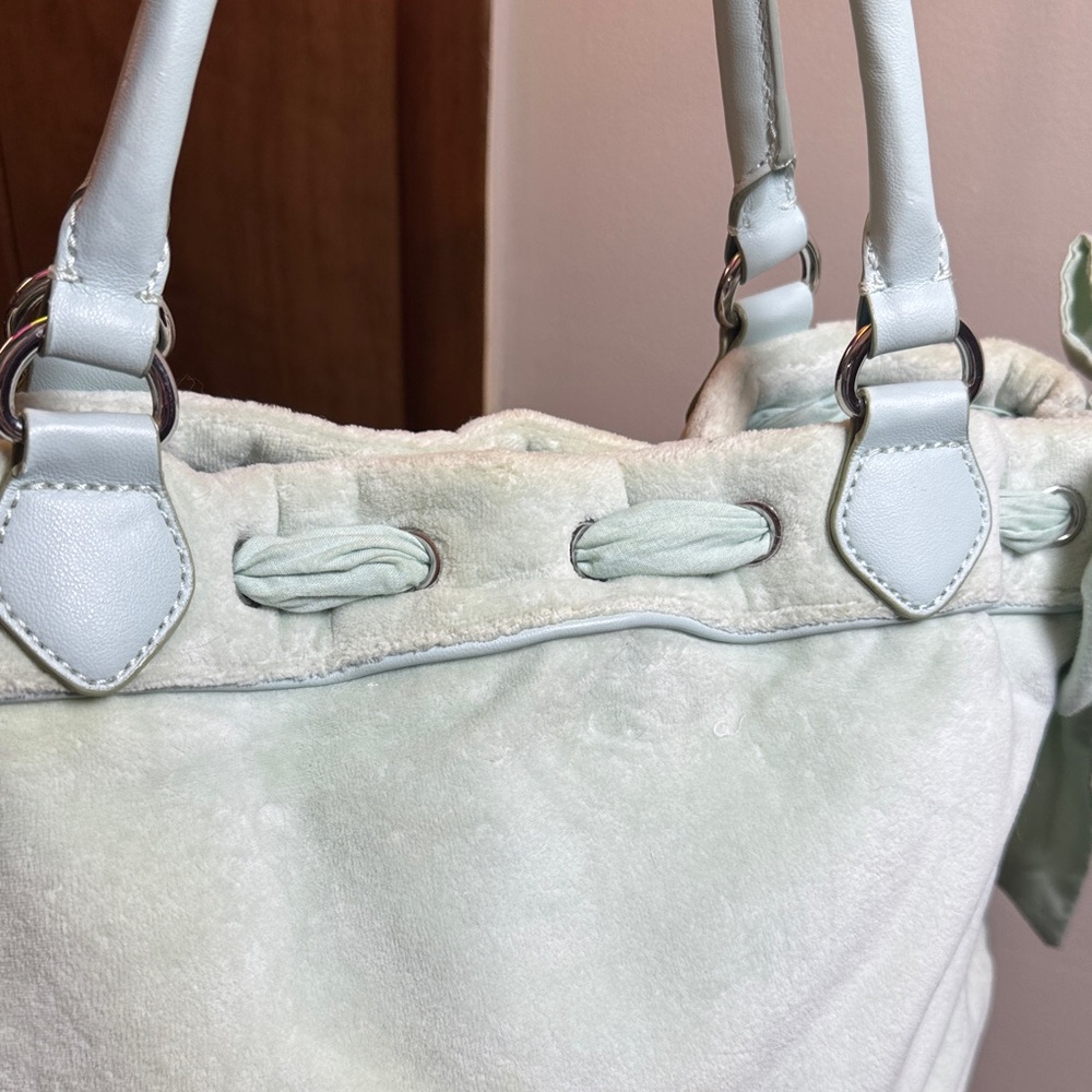 Vintage Juicy Couture Pastel Blue with Floral Embroidery - Picture 8 of 13